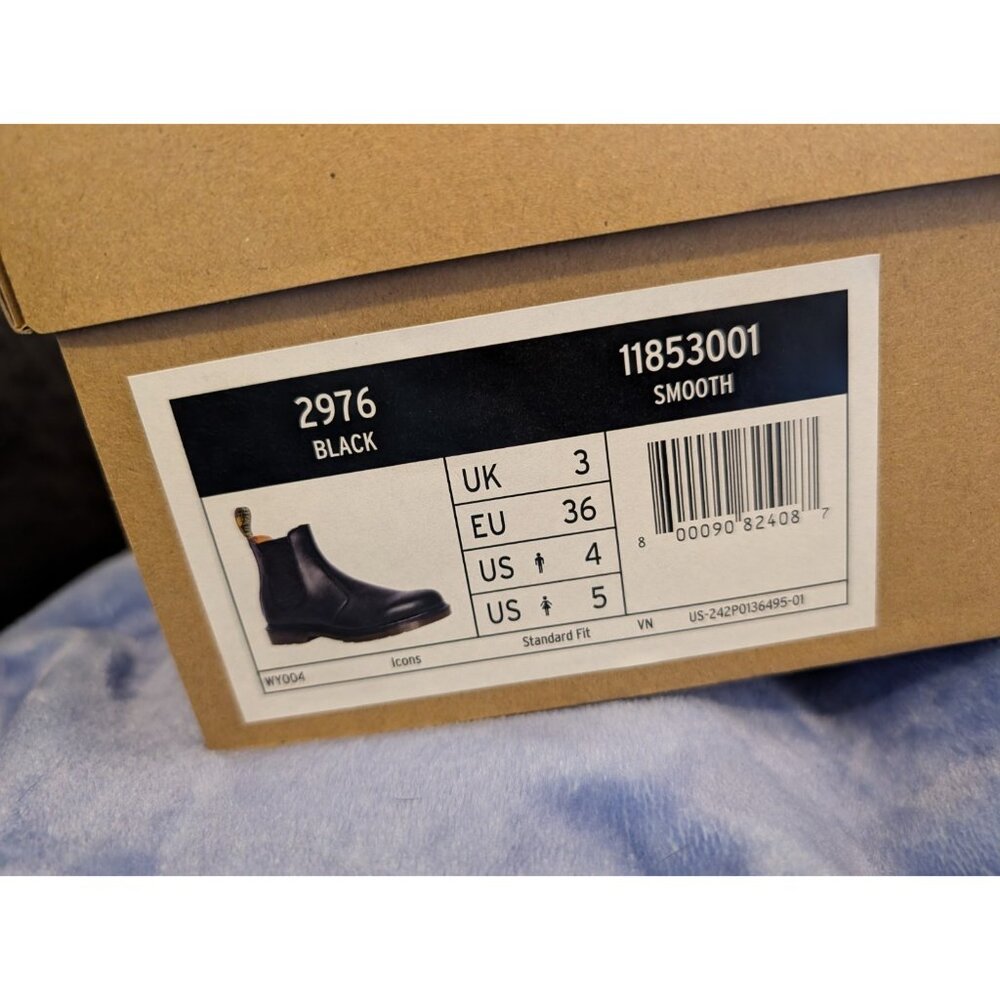 Dr. Martens 2976 Smooth Leather Chelsea Boots - US Women's Sz 5 Black 11853001 - Picture 7 of 8
